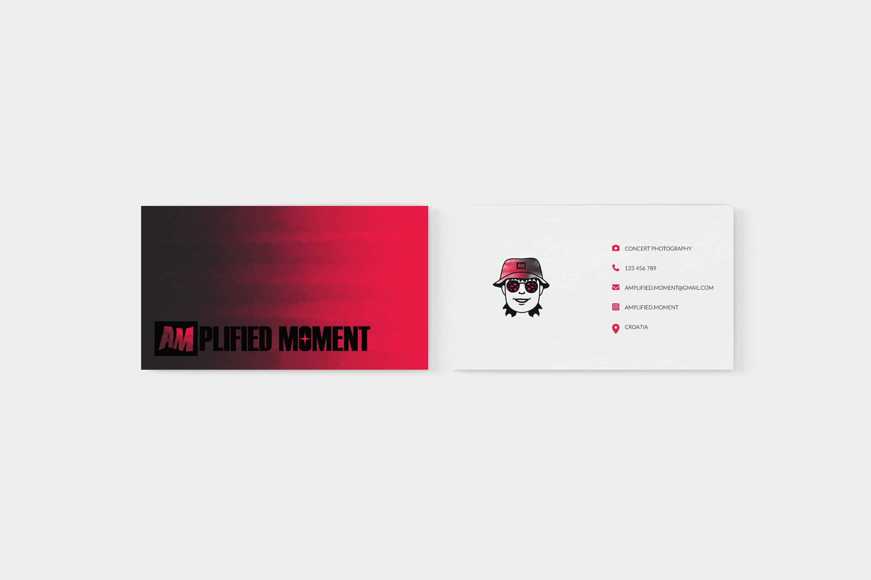 Amplified Moment business card design