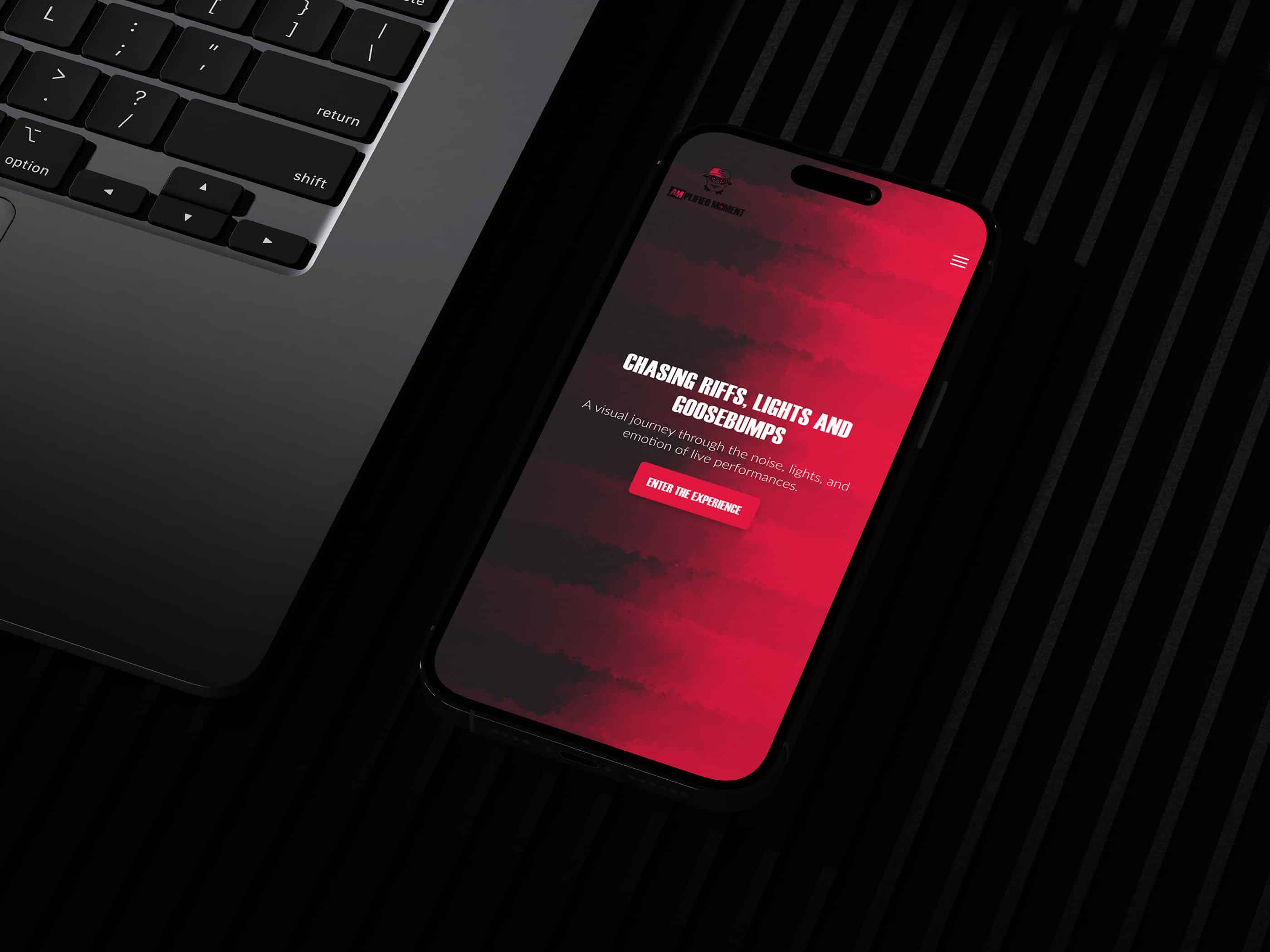Amplified Moment mobile website design