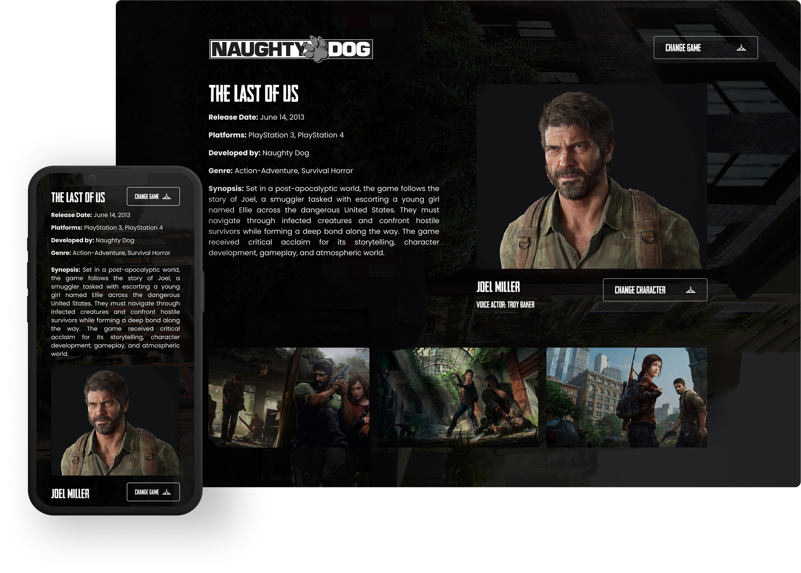 The Last of Us game section