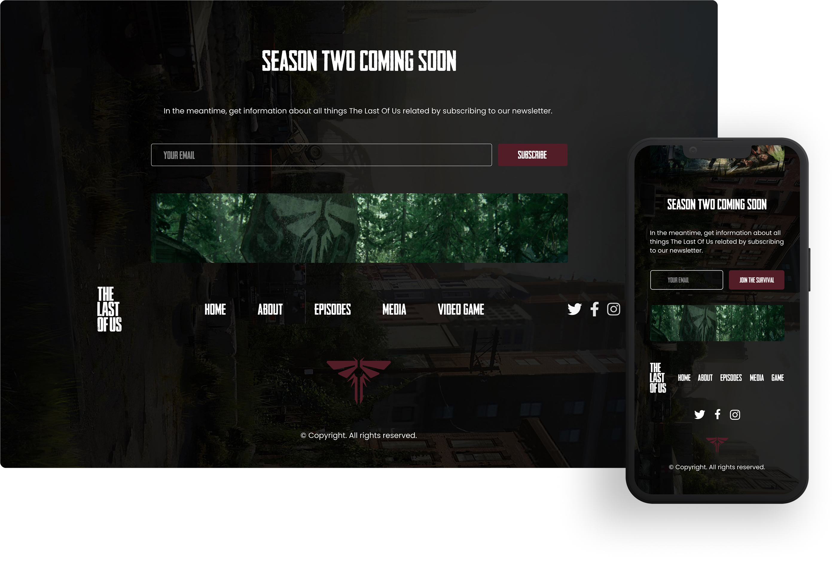 The Last of Us footer section